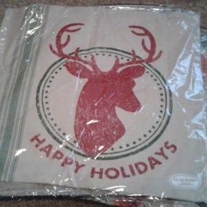 PARK DESIGNS HAPPY HOLIDAYS REINDEER PILLOW COVERS